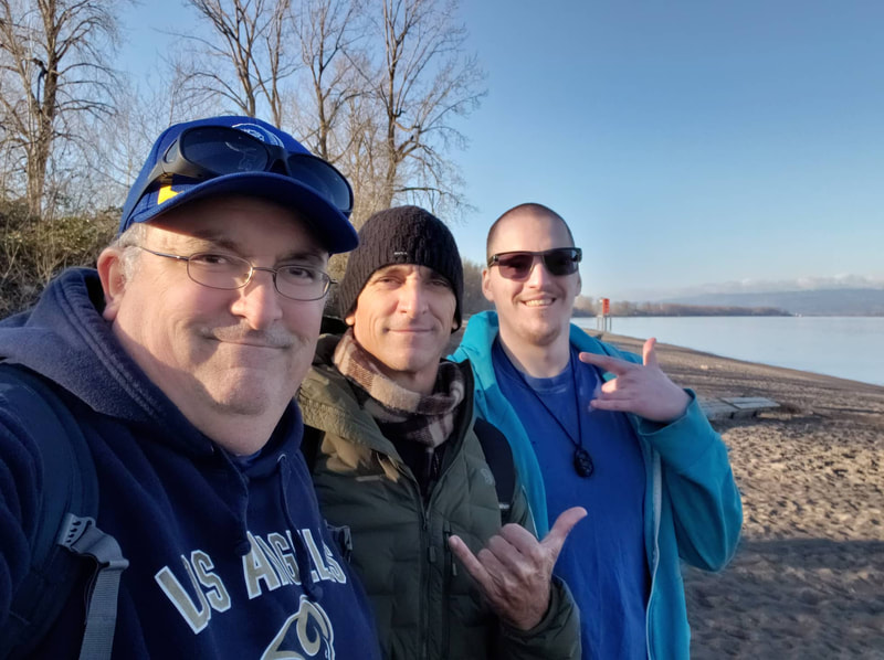 From left to right:
My dad Bill Grogg
My Uncle Darryl
Me
At Sauvie Island, February 2022